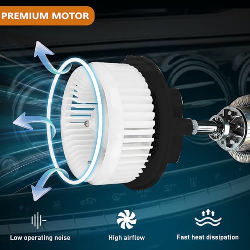 Image of HVAC A /C Heater Blower Motor Compatible with 1999-2006 Avalanche, Silverado 1500, Tahoe, Suburban, Sierra 2500, Yukon XL, Escalade - Replaces 35143, PM2728