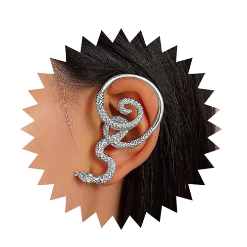 Andelaisi Boho Snake Ear Climber Earrings Vintage Serpent Cuff Crawler
