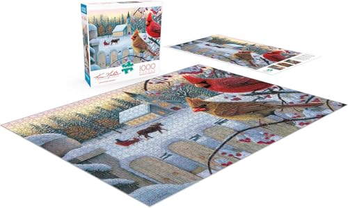 Rompecabezas Buffalo Games - White Crimson Morning, 1000 piezas para adultos, arte de Kim Norlien, fabricado en EE.UU., tablero reciclado, tamaño final 26,75 x 19,75 pulgadas, incluye póster y es enmarcable miniatura 4
