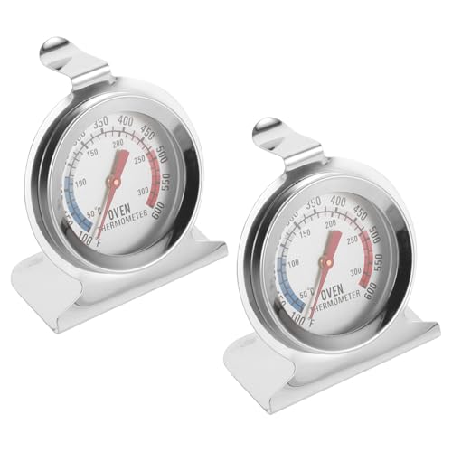Image of 2pcs Stainless Steel Oven Thermometer 50-300°c 100-600°f Large Dial