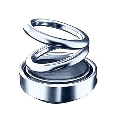 Car Solar Ring Air Freshener Double Loop Rotary Air Conditioner Dashboard Air Freshener Perfume Silver for Maruti SX4