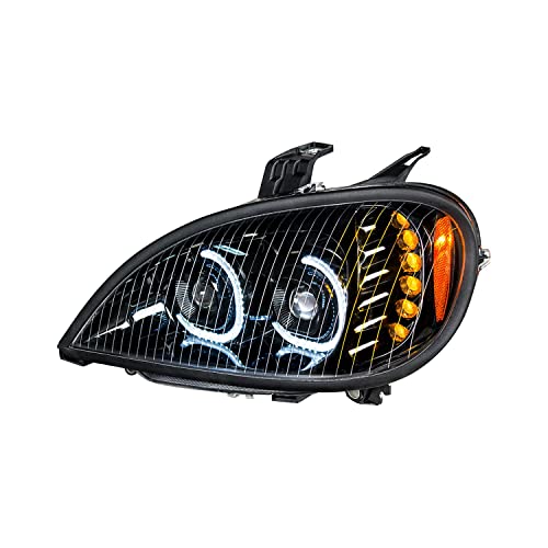 United Pacific 31092 - Led Projection Headlight Assembly - Driver Side, Black Housing, High/Low Beam, With Led Signal Li #TOP28