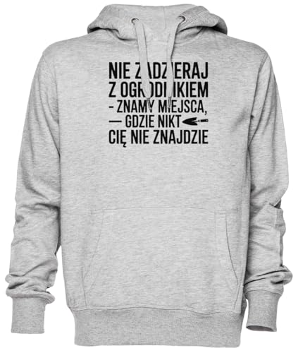 Grey unisex hoodie cadeau idéal pour homme et femme fan de jardinage en jersey