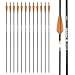 ELONG OUTDOOR 12pcs Tiro con L'Arco Frecce in Carbonio Misto Frecce da Caccia da 31 Pollici per Arco Ricurvo Arco Compound per Allenamento di Tiro al Bersaglio