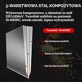 HEZHEN 20CM tasaki do mięsa, 3-warstwowa stal kompozytowa, nóż rzeźniczy ze stali nierdzewnej, nóż do krojenia mięsa, nóż do krojenia warzyw, nóż kuchenny szefa kuchni, rękojeść z drewna Padauk