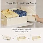 Large Closet Organizers and Storage Bins - 8 Pack Trapezoid Storage Baskets for Shelves, Foldable Fabric Baskets with Handles Ideal for Closet, Basket, Wardrobe and Shelf Storage, Beige - Image 4