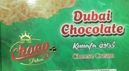 Image of Choco Palace Dubai Chocolate Kunafa Cheese Cream Flavoured Bar, UAE Souvenir Chocolate (From UAE)