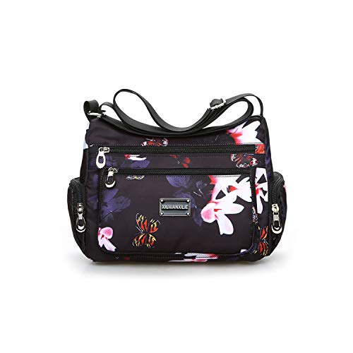 Image of NOTAG Crossbody Bags for Women Nylon Shoulder Bag Floral Multi-Pocket Purses and Handbags