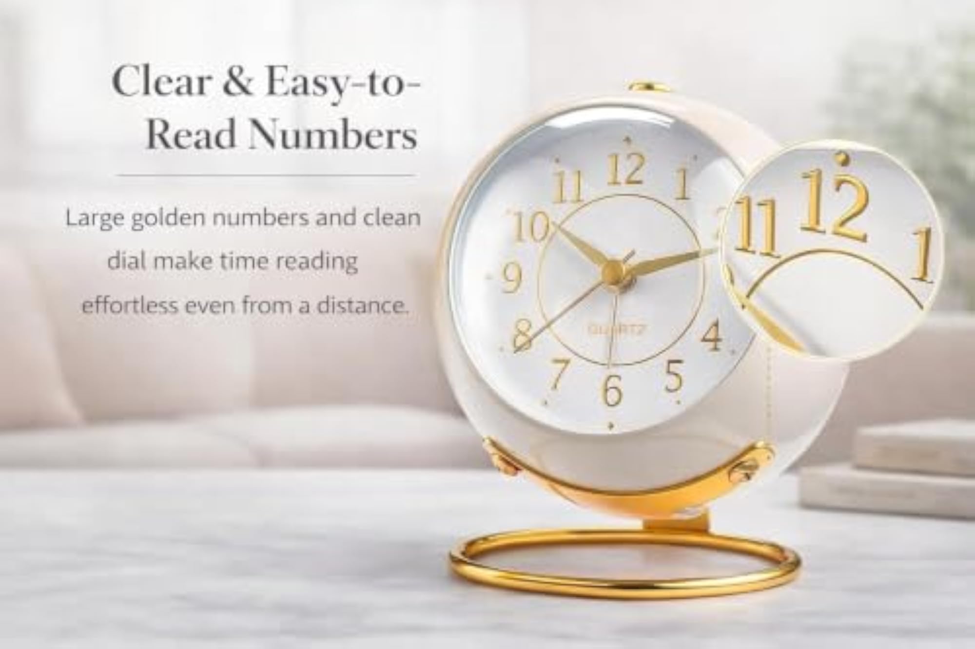 Vintage Twin Bell Analog Table Alarm Clock
