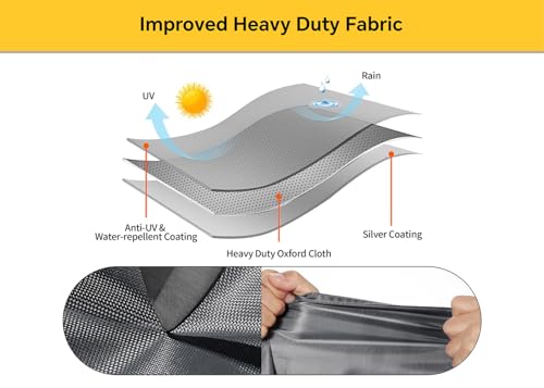Image of Meat Slicer Dust Cover for 10 inch Commercial Slicers, Compatible with BESWOOD, VEVOR, KWS & All Other Table Top Semi-Auto Commercial Slicers with 10 Inch Blade - 21 inchL x 17 inchW x 15 inchH, L, GRAY