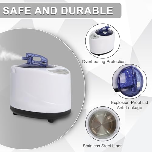 Femitu Sauna Steamer Machine 2.6L 1000W, Steam Generator for Sauna, Portable Sauna Steamer with Remote Control for Home SPA Body Relaxation Shower, Adjustable Steam Settings - Thumbnail 3