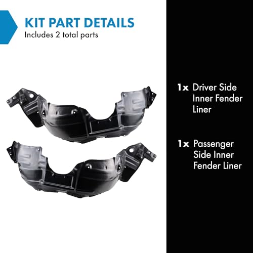 Image of TRQ Inner Fender Liner Set Compatible with 2010-2012 Lexus RX350 RX450h LX1248110 LX1249110