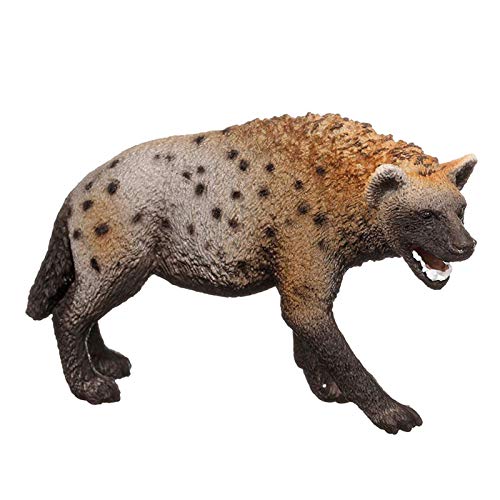 Onkujlpst Hyäne Tier Spielfigur 8.5cm, Wildtier Figur Spielzeug, Sammelbares Hyäne Tierfiguren Wildlife Collection Figur, Erfolgreiche Jäger Der Afrikanischen Savanna