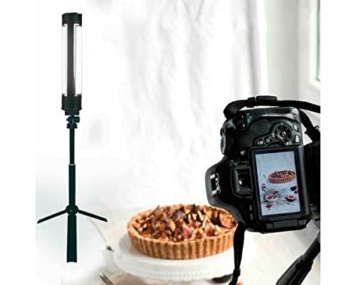 Luminária portátil com 3 painéis LED + Tripé para suporte de iluminação Ring Light - 1,60m