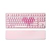 YUNZII B87 Wireless Mechanical Keyboard,QMK/VIA Programmable,TKL Layout 87 Keys,BT/2.4G/USB-C,Hot Swap Gasket Mount RGB Backlit Gaming with Wrist Rest for Win/Mac (Pink, Cocoa Cream V2)