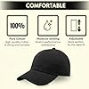 Veesori Kids 5 Panel Button Baseball Cap for Boys and Girls School Pre-Curved Adjustable Cotton Outdoor Summer Sun Hat (Black) #1