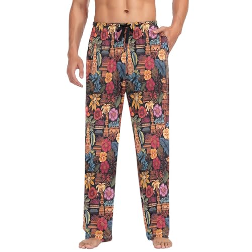 Vêtements de nuit homme avec pantalon de pyjama tropical léger
