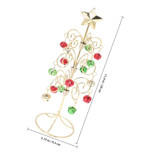 Árbol de Navidad de metal STOBAZA de 28cm que decora sin ocupar espacio en mesa 3