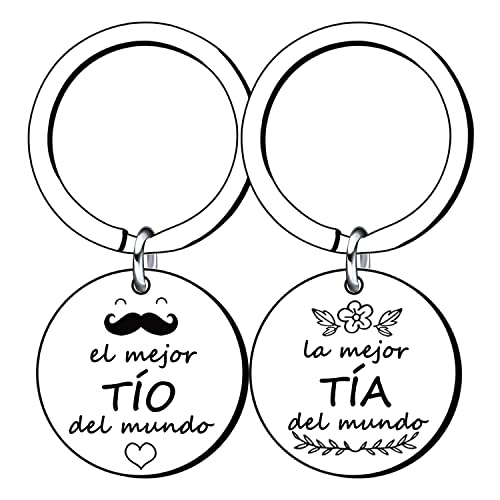 LKJHGF 2 piezas llavero Llavero de los Tía y Tío Regalo Tía y Tío Llavero Tía Llavero,Regalo de cumpleaños Para Tía y Tío Regalo del Tío El regalo de la Tía Regalos Navidad Cover