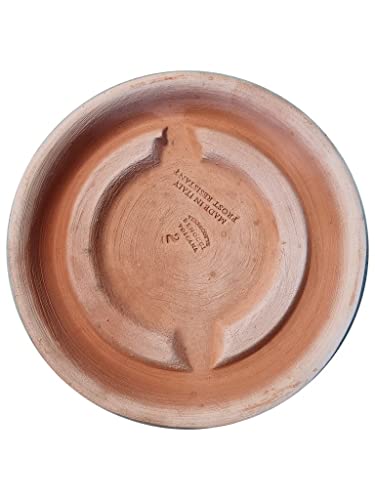 Soucoupe pour pot de fleurs - Différentes tailles - Terre cuite italienne - Absolument résistante au gel - Fabriquée à la main (21 cm) Cover