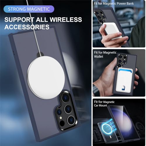Coque Violette Galaxy S24+ Anti-Traces à Support Magnétique - 4