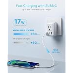 VINTAR Foldable Italy Travel Plug Adapter, 2 Pack Type L Adapter with USB-C - Image 4