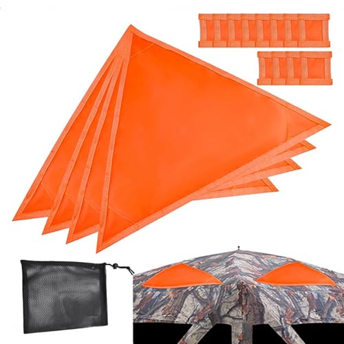 Hogvinnatil Funda de camuflaje naranja para cobertizo, cubierta de seguridad impermeable, magnética de alta visibilidad con bolsa para senderismo, ciclismo, escalada nocturna, escalada