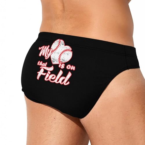 Heart is on Field Baseball Mens Swim Briefs Quick Dry Swimming Trunks Training Swimsuit Low Rise Swimwear3