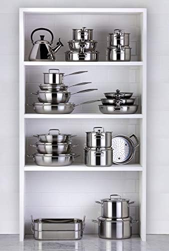 Le Creuset 3-Ply Stainless Steel Non-Stick Wok with Lid, 30 x 7.8 cm