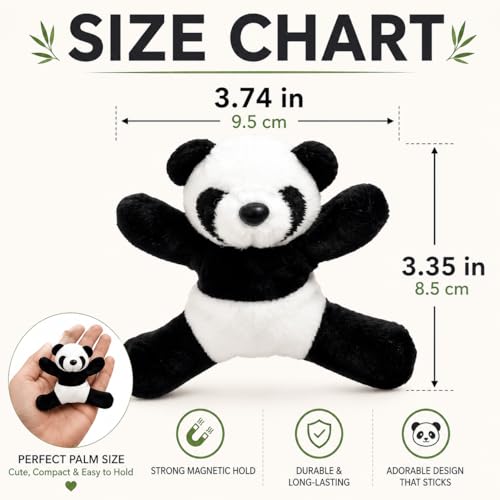 Imán Decorativo de Panda de Peluche Suave 3D miniatura 3