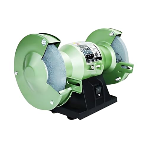 PRECISTECH Grinder da Banco 5/6 Pollici Compatto, Smerigliatrice Multifunzione con Protezione, Lucidatrice da Tavolo E Utensile Fai da Te per Metallo E Coltelli(5in)