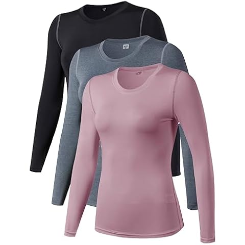 Women's 3 Pack Dry Fit Long Sleeve Base Layer Cover
