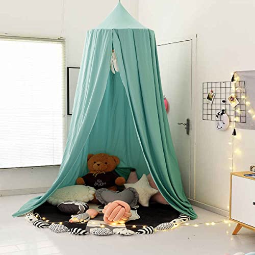 Kertnic Decor Canopy For Kids Bed, Soft Smooth Playing Tent Canopy Girls Room Decoration Princess Castle, Dreamy Mosquito Net Bedding, Children Reading Nook Canopies In Home (Green) #TOP4