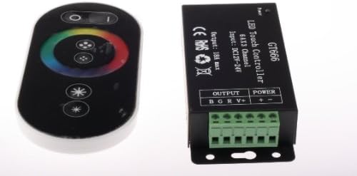 Rextin GT666 12V RF Wireless Touch RGB LED Controller for RGB LED ...