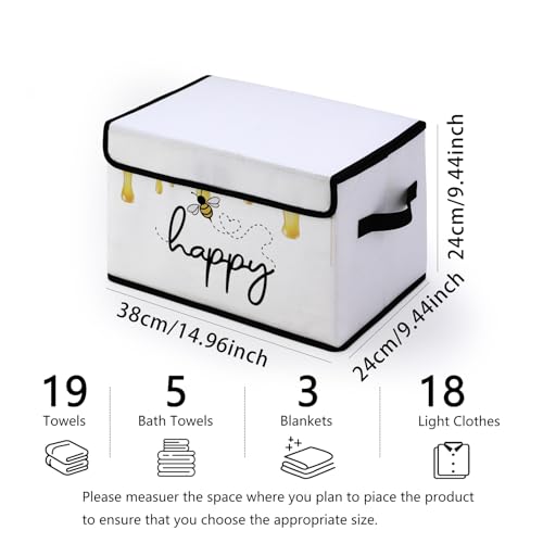 Image of Stackable Storage Bins with Lids,Closet Organizers Fabric Box for Home and Office,Blanket Clothes Organizers,Under Bed Storage Containers 3 Pack