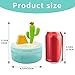 BingegePet Reptile Fogger, 320ML USB Plastic Cartoon Cactus Humidifier with Lampion, Mister for Reptile Tank, Terrarium Accessories for Snake, Tortoise, Tree Frog, Chameleon and Other Small Animals
