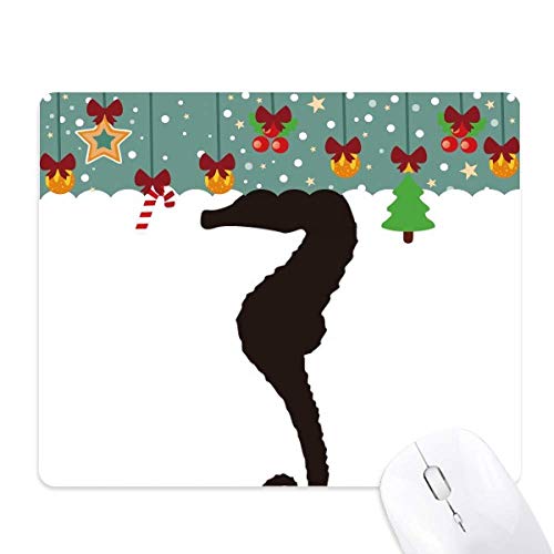Tapis de souris noir Hippocampus le cadeau de Noël idéal pour bureau