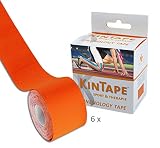KK Hygiene KinTape 5 cm x 5 m orange, 1er Pack (1 x 6 Stück)