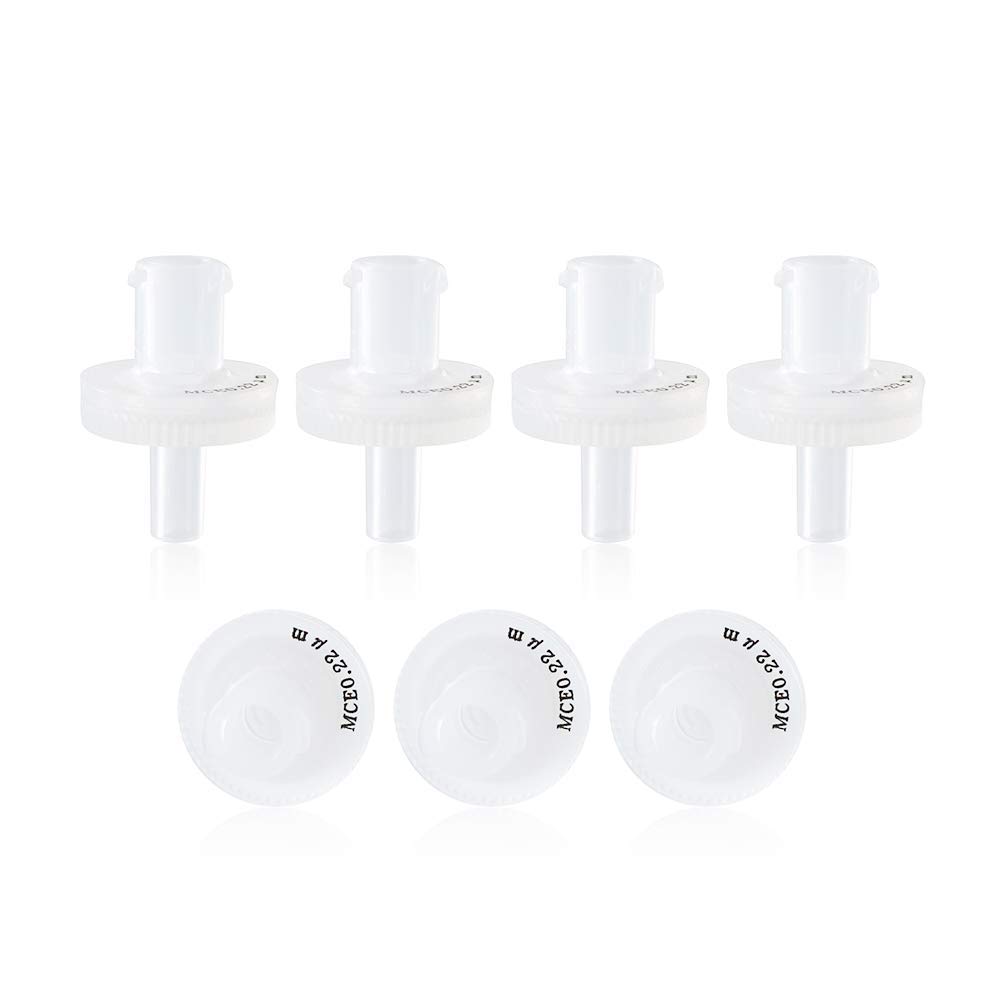 Biotechnology (MCE-13mm-0.22μm) Filtros de jeringa de diámetro (éster de celulosa) para filtración esterilizadora (100 unidades)