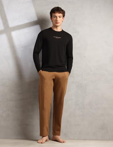 Image of U.S. Polo ASSN. Mens PE006 Supima Cotton Brethable Full Sleeve Lounge T-Shirt