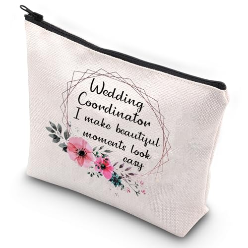 G2TUP Wedding Coordinator Gift Wedding Party Accessory Pouch I Make Beautiful Moments Thank You Planner (Wedding Coordinator Zip Bag)