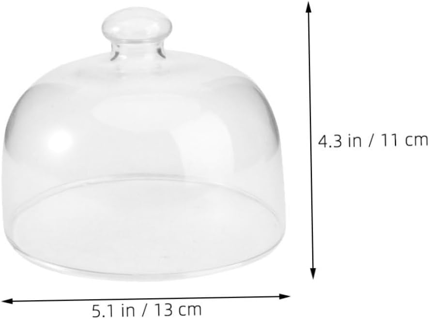 2Pcs Cake Dome Food Cover Transparent Dust Display for Cakes Pastries Fruits Easy to Clean Versatile Use for Home Parties Height