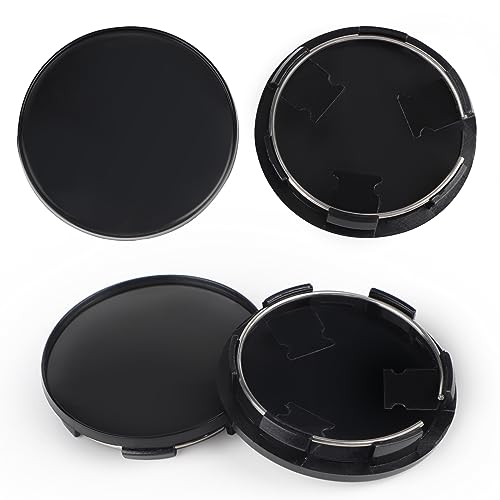 SWAWIS 4 Piezas Tapacubos OD 68mm ID 62mm Tapas de Rueda Universal Tapas Llantas Tapas Centrales para Llantas, Negro