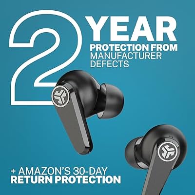 JLab Go Pods ANC, True Wireless Earbuds, Active Noise Cancelling, Bluetooth, Black