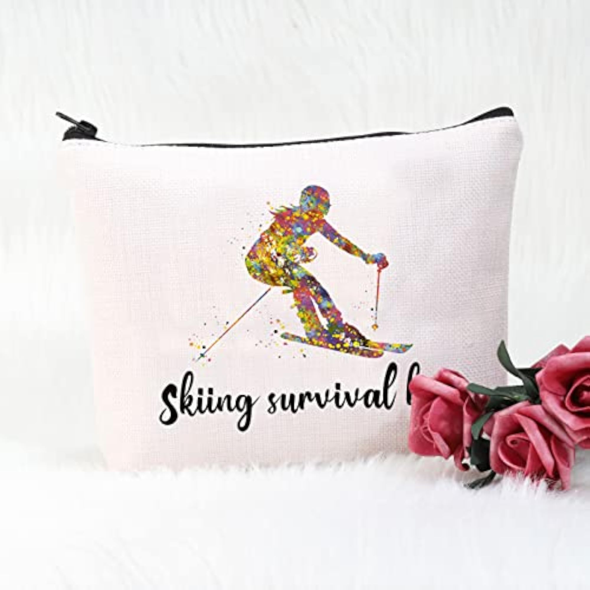 Marble Water Resistant Makeup Bag, Skiing Survival Kit