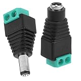 Sxhlseller Męskie żeńskie Gniazdo Zasilania Prądem Stałym 5,5 X 2,1 Mm, Bez Złącza Typu Prasy Spawalniczej do Kamery CCTV Światło LED, Dobra przewodność Elektryczna i Bezpieczeństwo Przewód 20A