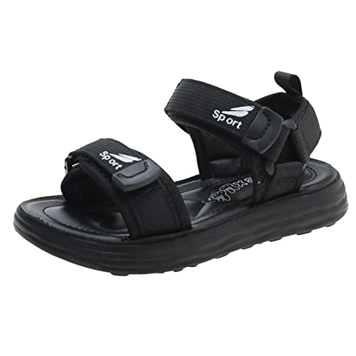 Sandals for Girls Cartoon Sandals Summer Soft Sole Casual Shoes Children Sports Beach Shoes for Toddler/Little Kid (Black, 1.5 Big Kids)2
