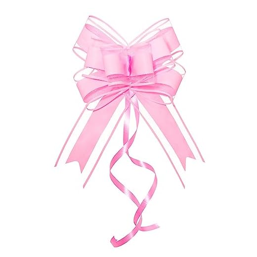 WEWILUCK Arcos rosa para presentes – 15 peças de laços de presente de 15 cm para cestas de presente, embrulho de papel de flor, ideal para mulheres, festas, dia dos namorados e muito mais