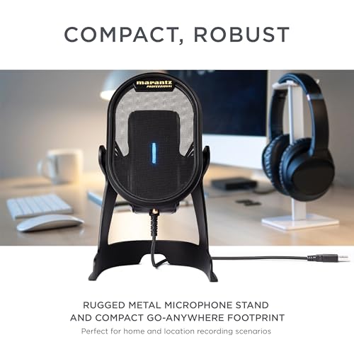 Image of Marantz Professional Umpire - USB Microphone for Recording, Podcasting, Streaming and Gaming with Desktop Stand, Pop Filter and Shockmount, Black