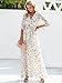 ANRABESS Womens 1/2 Sleeve Beach Wedding Guest Maxi Dresses 2025 Fall Wrap V Neck Boho Floral Flowy Slit Long Summer Dresses Floral Pink Blue Medium